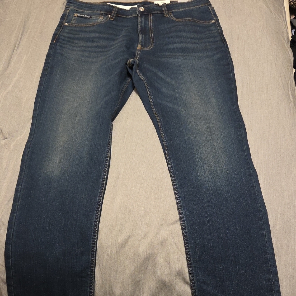 Calvin Klein Collection Men's Dark Blue Slim Jeans